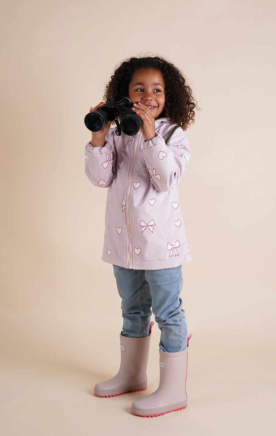 Hearts & Bows Color Changing Raincoat