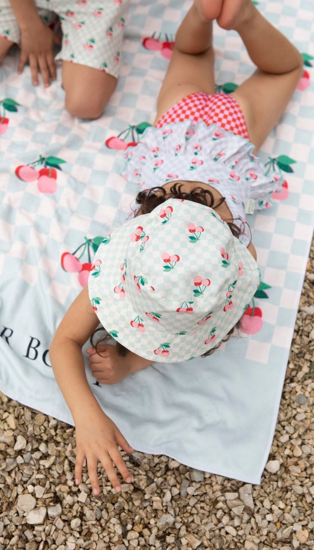 Bucket Hat – Cherries Squares