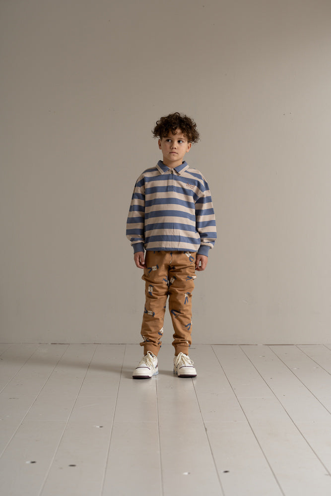 POLO Sweatshirt in Chalk Blue Stripes