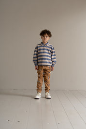 POLO Sweatshirt in Chalk Blue Stripes
