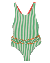 Pop Stripes Ruffles Swimsuit