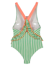 Pop Stripes Ruffles Swimsuit