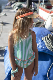 Pop Stripes Ruffles Swimsuit
