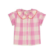 Carlie Blouse Check Lila