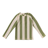 Wide Stripe LS Rash Top - Iguana