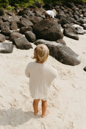 Ribbed Knit Tee in Sand