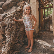 Pomme Flower Swimsuit - White Swan