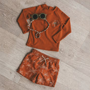 Solid LS Rash Top - Bombay Brown