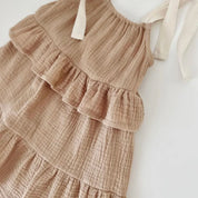 Muslin Tie on Shoulder Dress