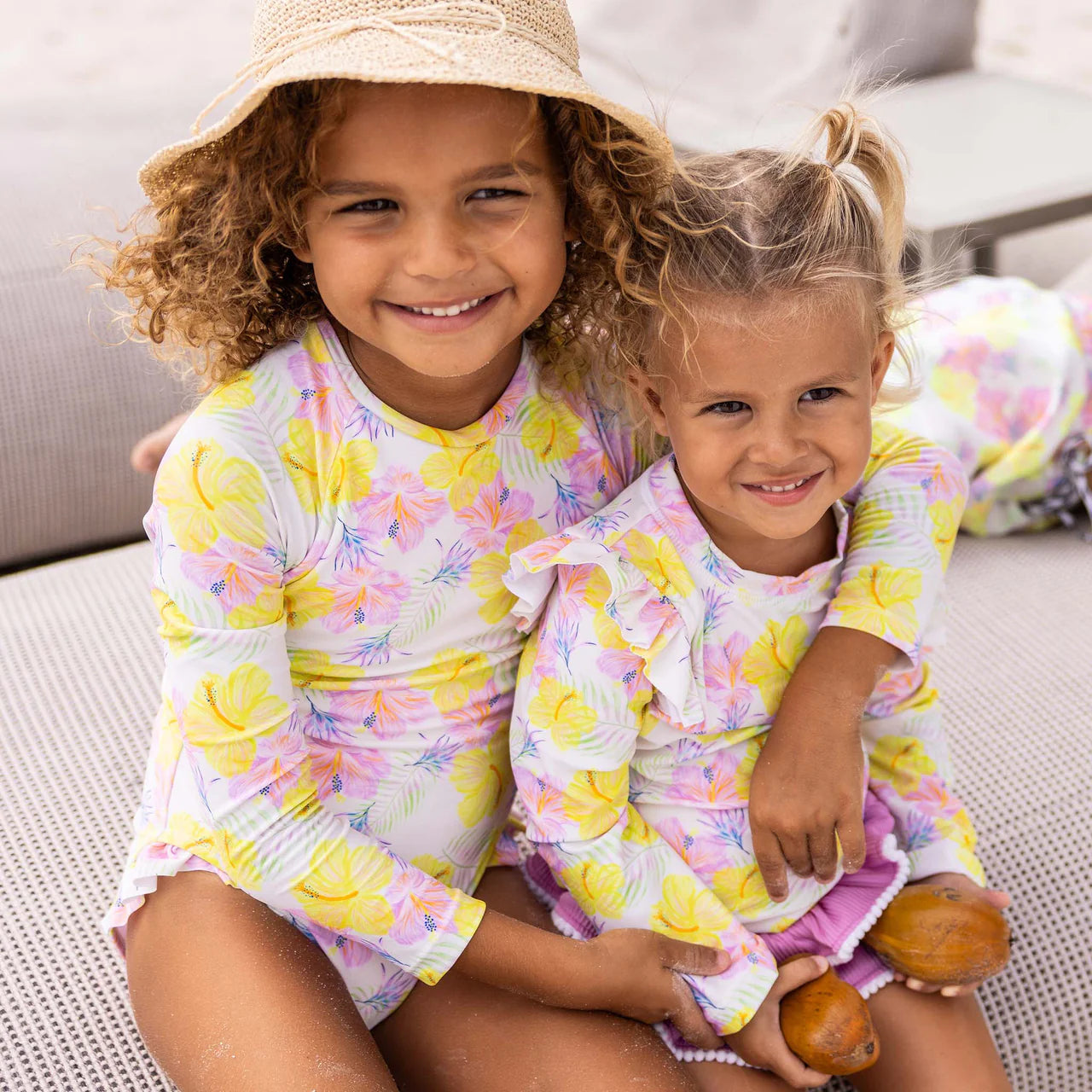 Aloha Vacay Leg Frill Surf Suit