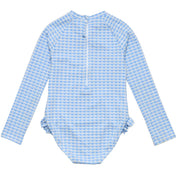 Seaside Gingham Leg Frill Surf Suit