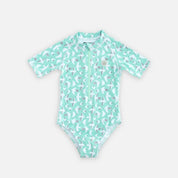 Girls SS Swimsuit - Seagull Breeze