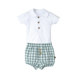 Gingham Shirt & Bloomer Set