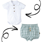 Gingham Shirt & Bloomer Set