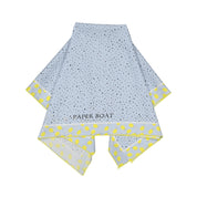 Head Scarf – Black Drops & Lemon