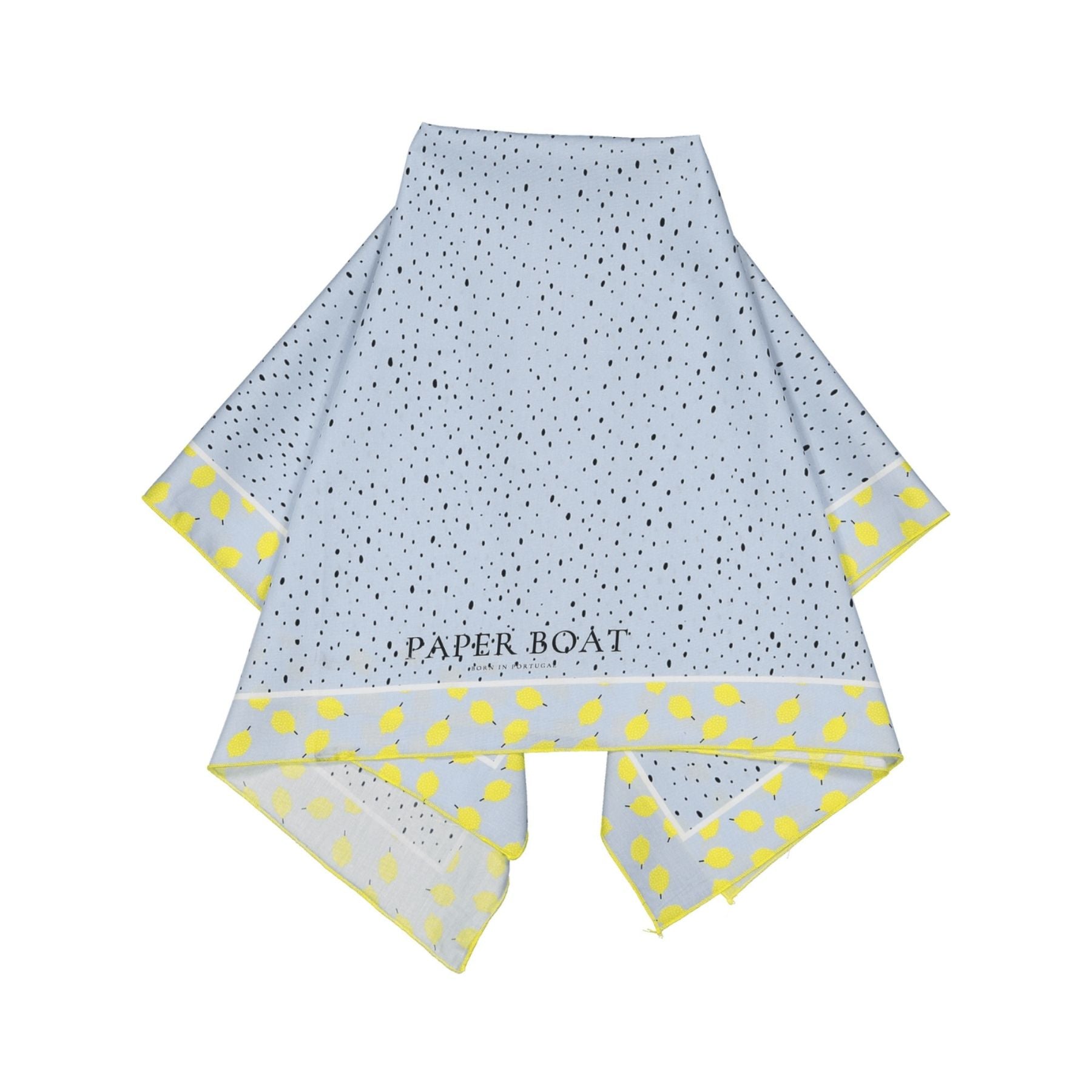 Head Scarf – Black Drops & Lemon