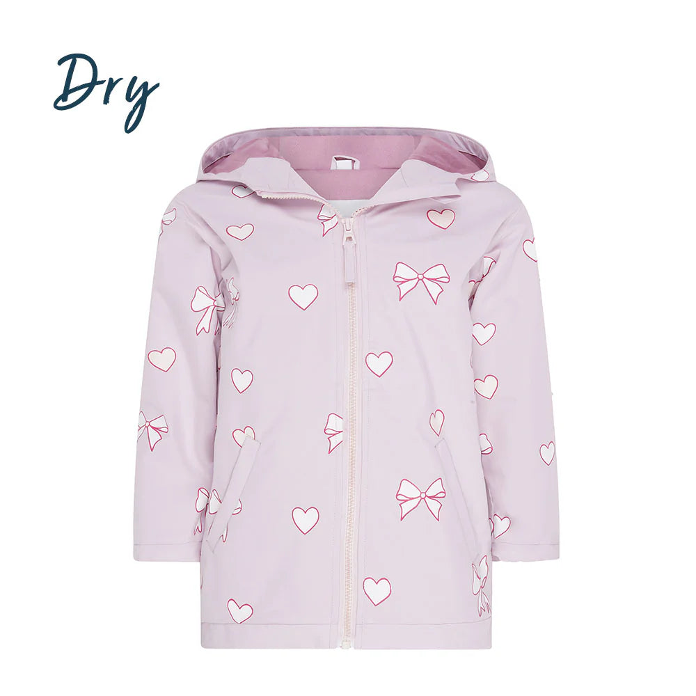 Hearts & Bows Color Changing Raincoat