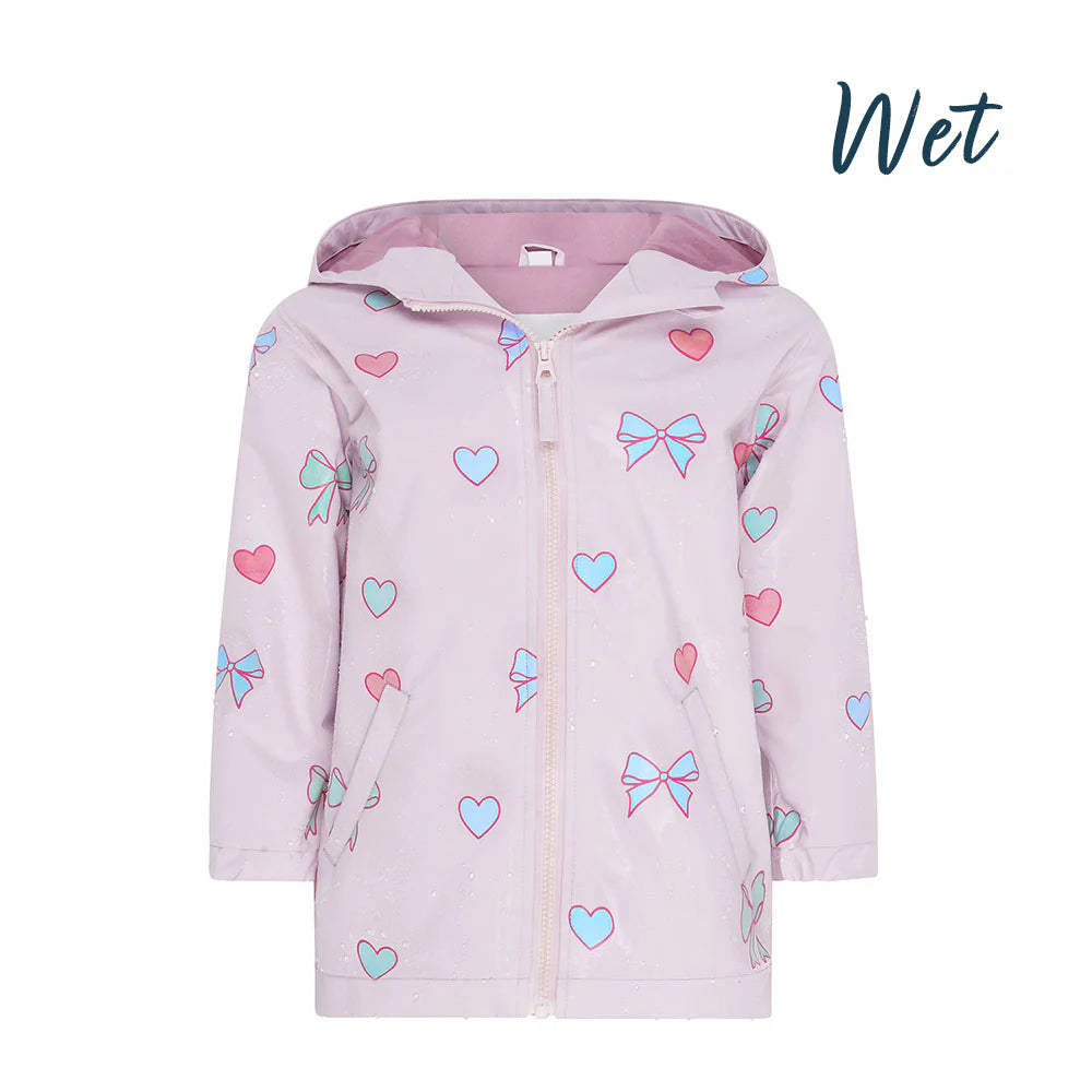 Hearts & Bows Color Changing Raincoat