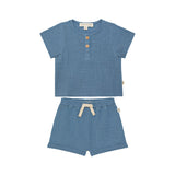 Henley Tee & Bermuda Set – Indigo