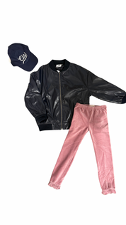 Vegan Leather Bomber Jacket