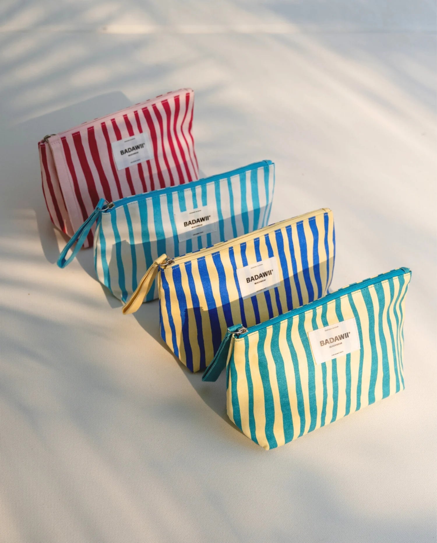 Beach Toiletry Bag - Pink Stripes