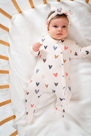 Baby Hearts Bodysuit & Headband