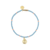 Ice Blue & Peach Bracelet