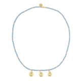 Ice Blue & Peach Necklace