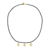 Dark Green & Fuchsia Necklace