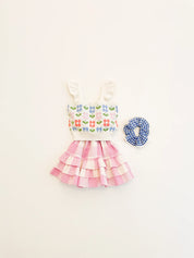 Lea Skirt in Check Lila