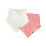 Muslin Bib Rose & White Set