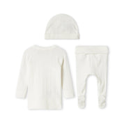 Newborn Pointelle 3-Piece Set (Hat, Blanket & Pyjamas)