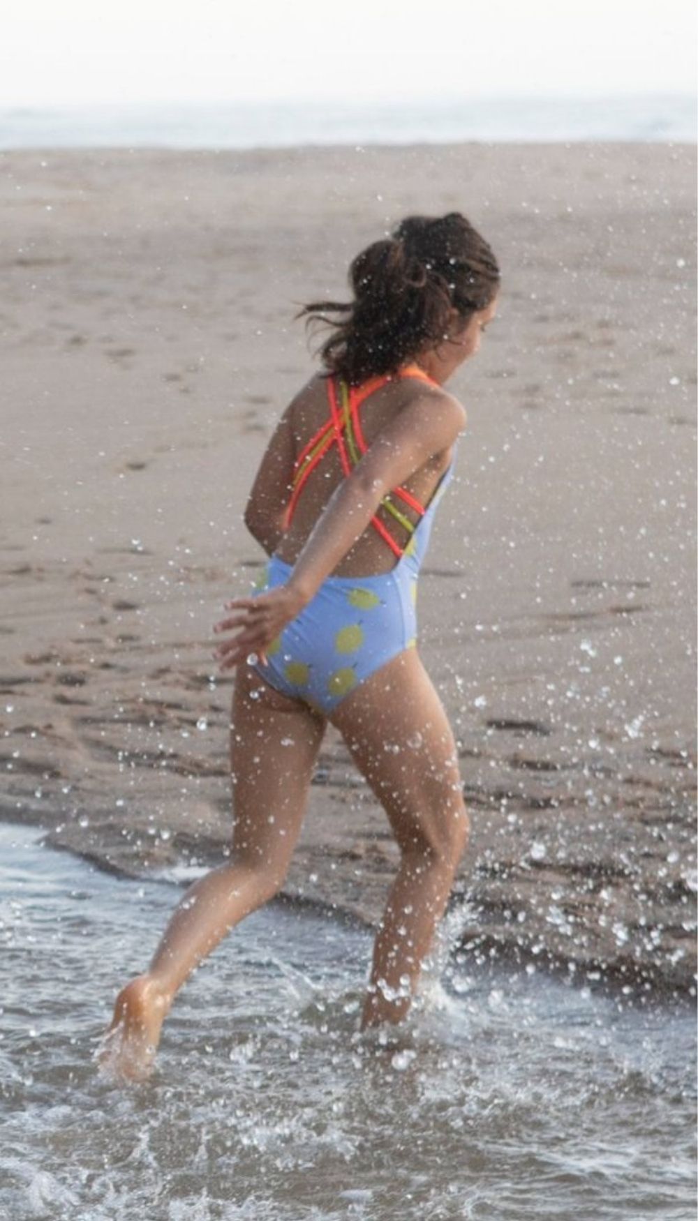 One-Piece Swimsuit – Lemon Texture/Neon