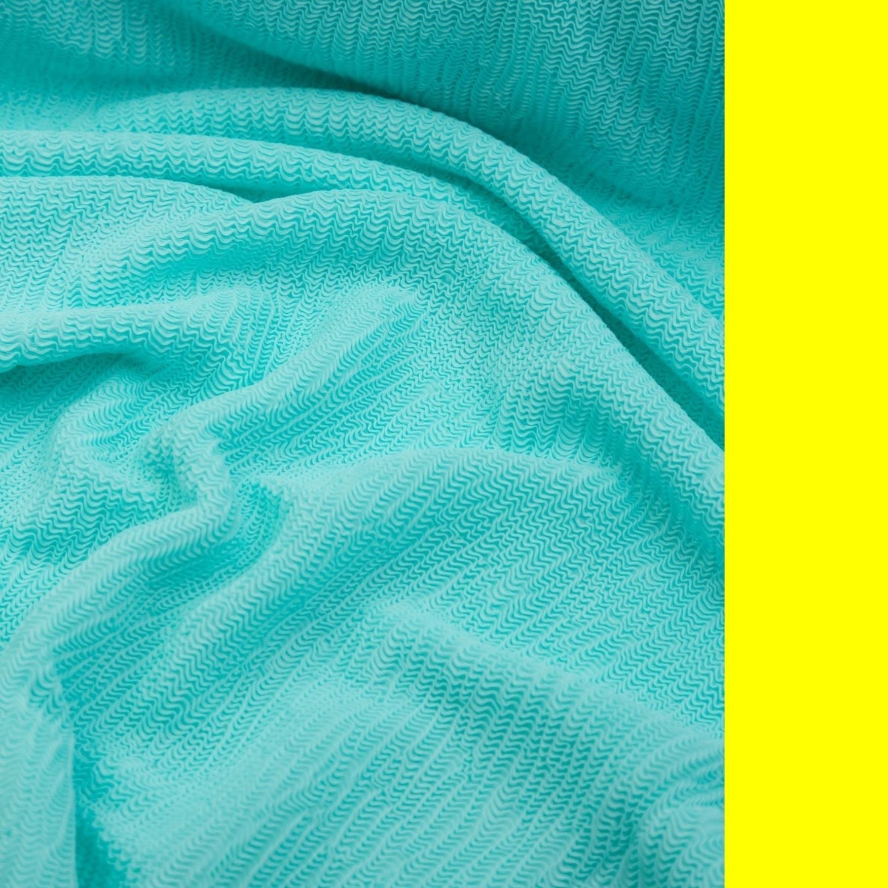 One-Piece Swimsuit – Aqua Waves/Yellow