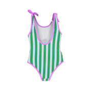 One-Piece Swimsuit – Summer Stripes/Magenta