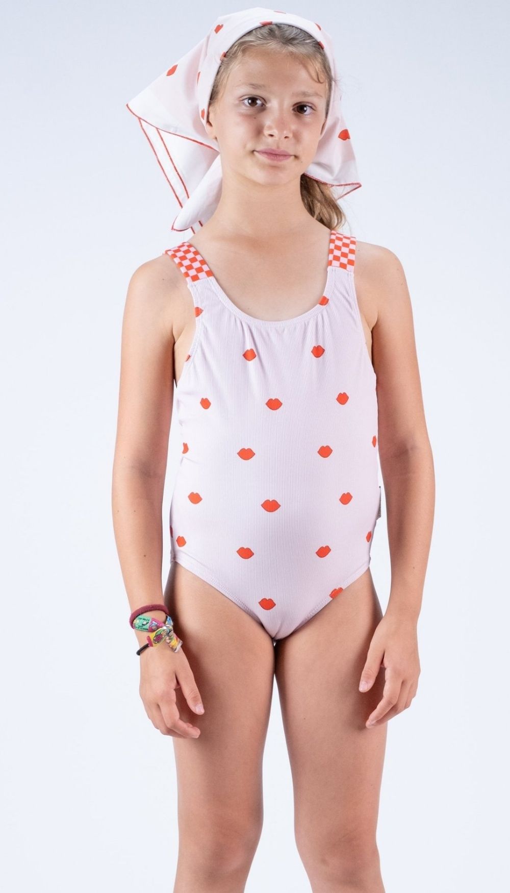 One-Piece Swimsuit – Textured Lips