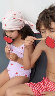 One-Piece Swimsuit – Textured Lips