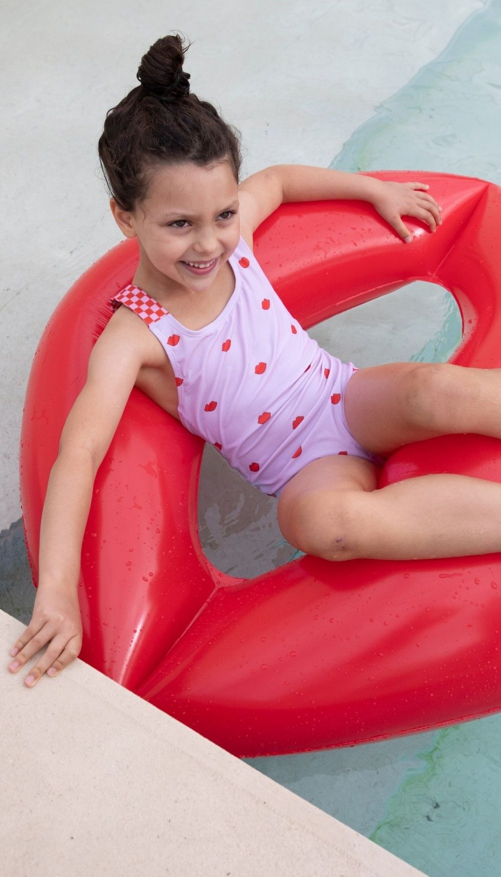 One-Piece Swimsuit – Textured Lips