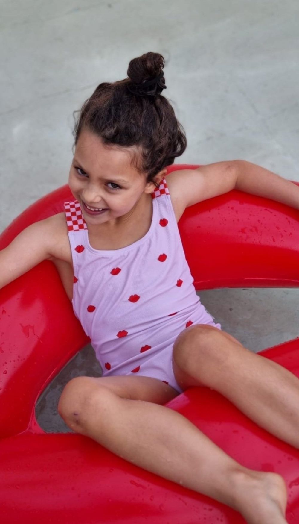One-Piece Swimsuit – Textured Lips