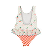 One-Piece Swimsuit – Cherries & Pink