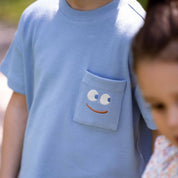 Oversized Pocket Tee & Cargo Shorts Set – Country Blue