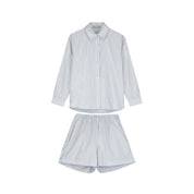 Oversized Striped Shirt & Toe Elasticated Striped Short Set