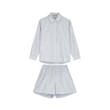 Oversized Striped Shirt & Toe Elasticated Striped Short Set