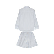 Oversized Striped Shirt & Toe Elasticated Striped Short Set
