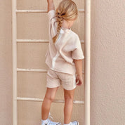 Rib Biker Set – Cream