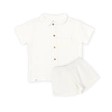 Bambula Organic Cotton Short Sleeve PJ Set – White