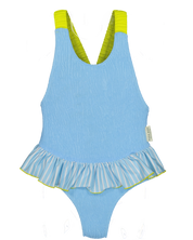 Sunny Blue Ruffle Swimsuit
