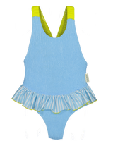 Sunny Blue Ruffle Swimsuit