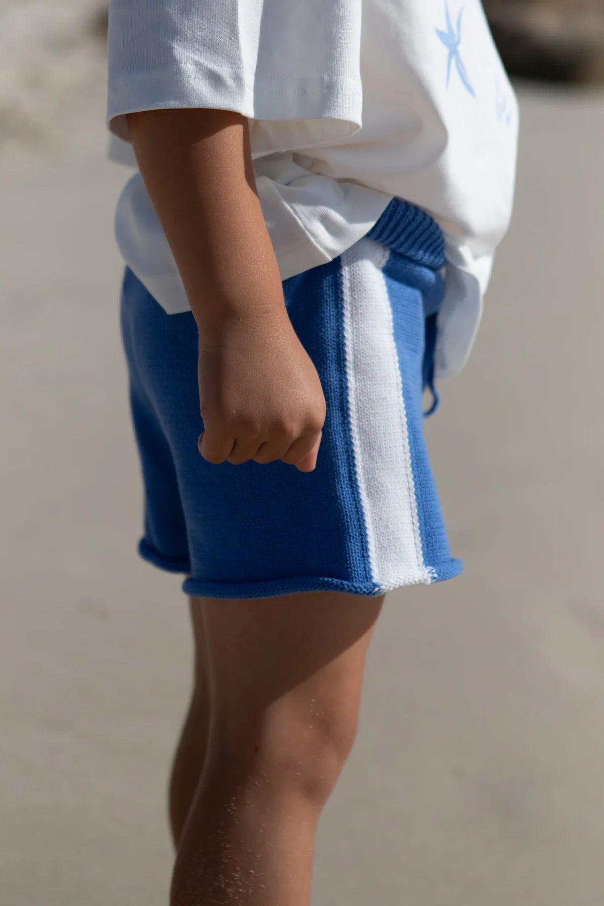 Crochet Shorts in Cobalt Salt
