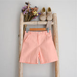Salmon Linen Shorts